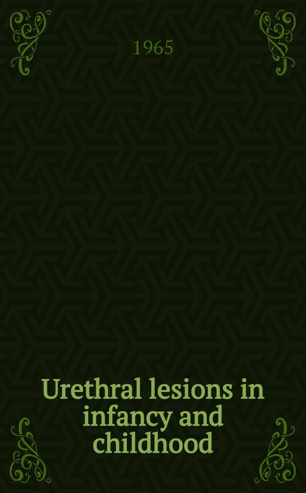 Urethral lesions in infancy and childhood : Studied by micturition cysto-urethrography