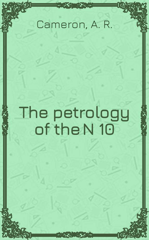 The petrology of the N 10 (Balmer) coal seam in the Natal area of the Fernie Basin, British Columbia
