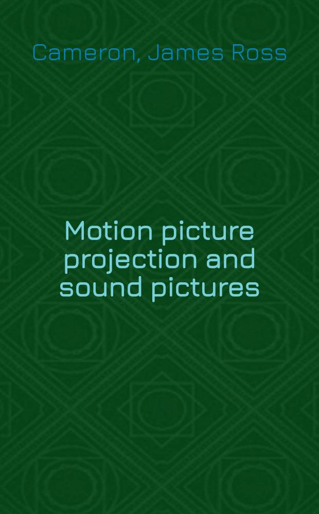 Motion picture projection and sound pictures