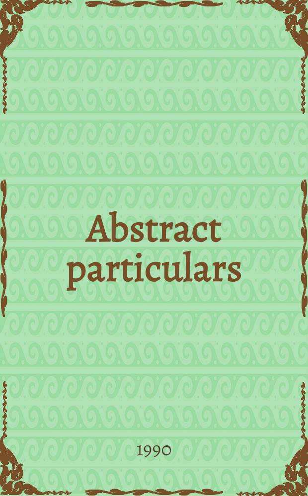 Abstract particulars