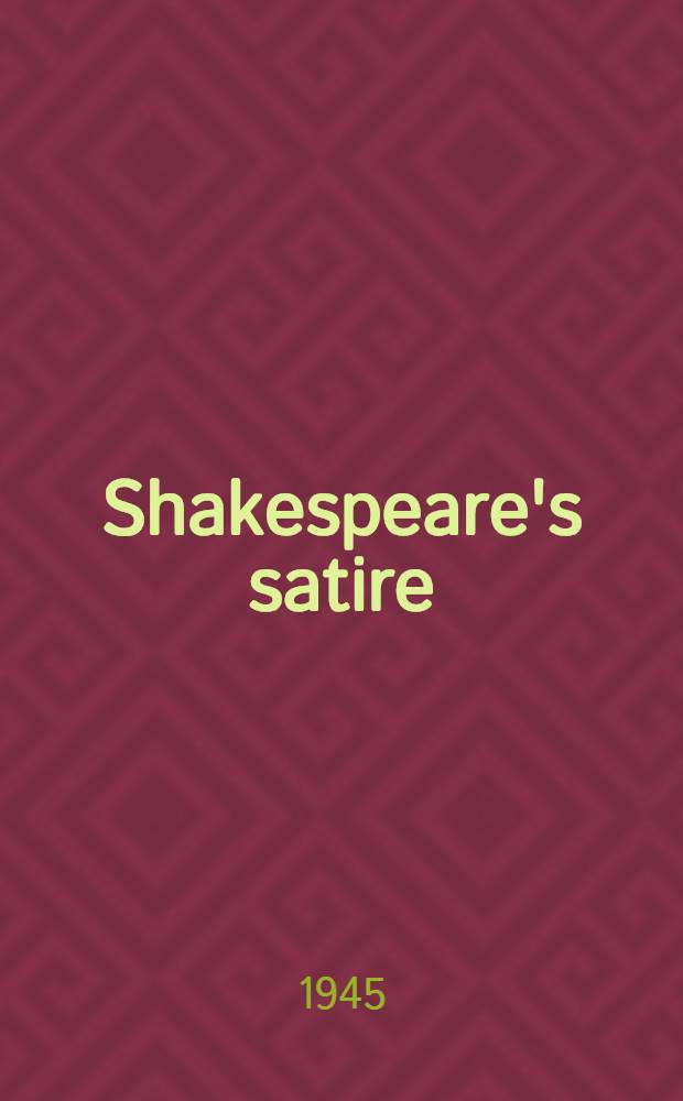 Shakespeare's satire