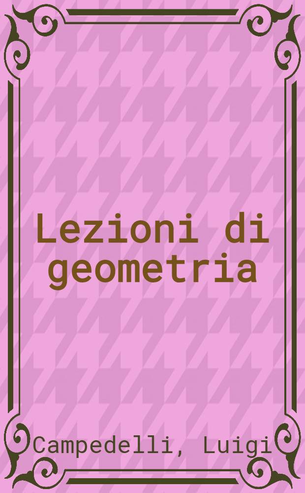 Lezioni di geometria