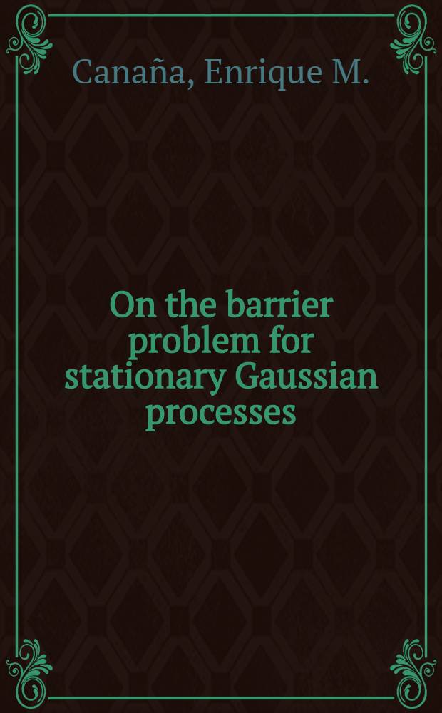 On the barrier problem for stationary Gaussian processes