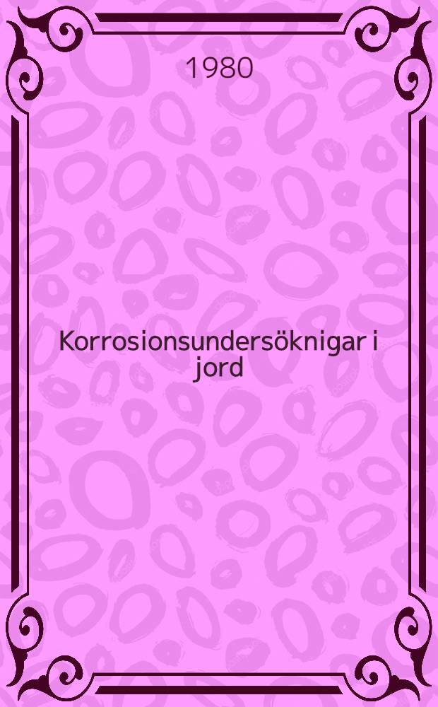 Korrosionsundersöknigar i jord : Anvisningar för bestämning av jordars pH-värde