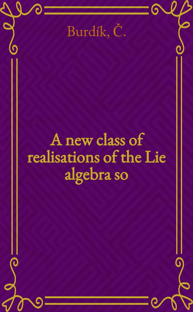 A new class of realisations of the Lie algebra so (q, 2n-q)