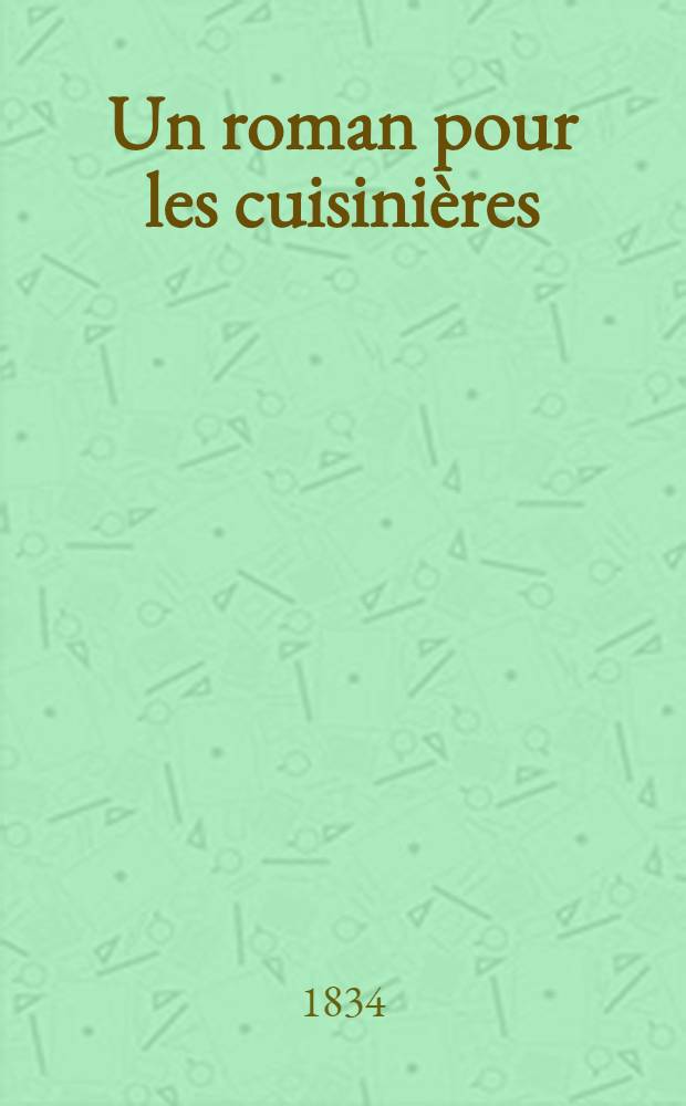 Un roman pour les cuisinières
