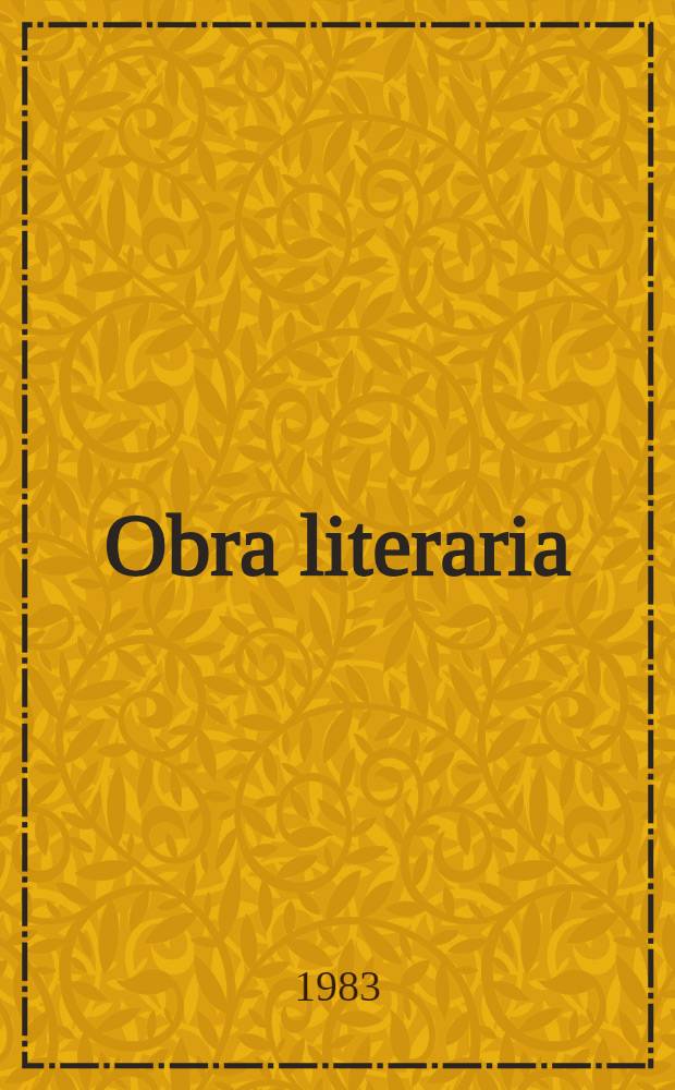 Obra literaria