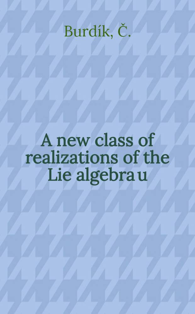 A new class of realizations of the Lie algebra u (q, n+1-q)