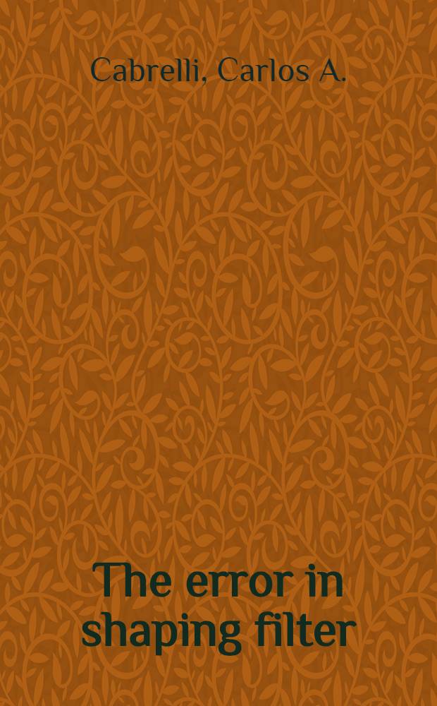 The error in shaping filter
