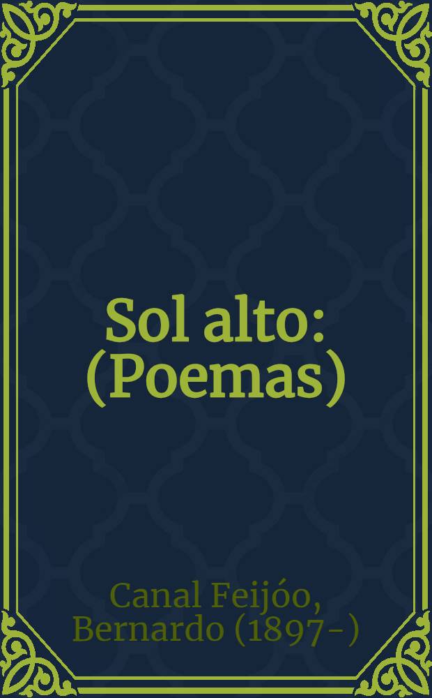Sol alto : (Poemas)