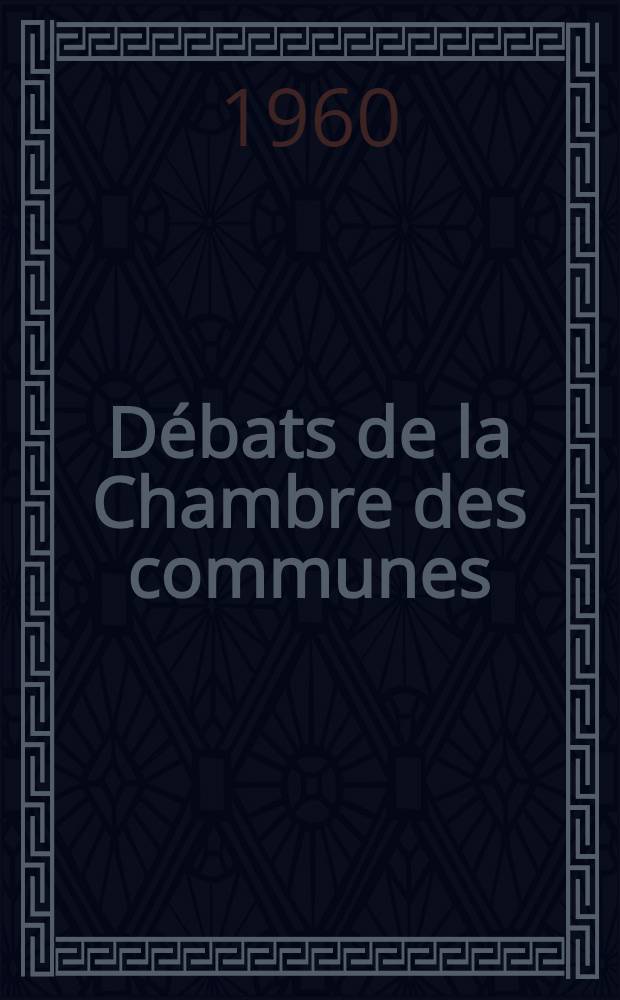 Débats de la Chambre des communes : Compte rendu officiel. Vol. 104 : 24-e législature