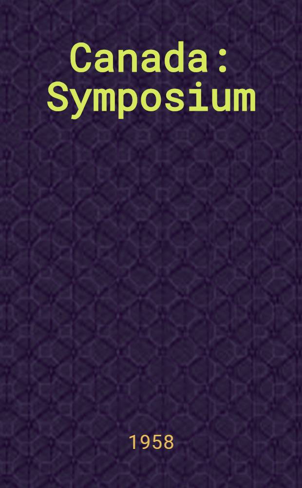 Canada : Symposium