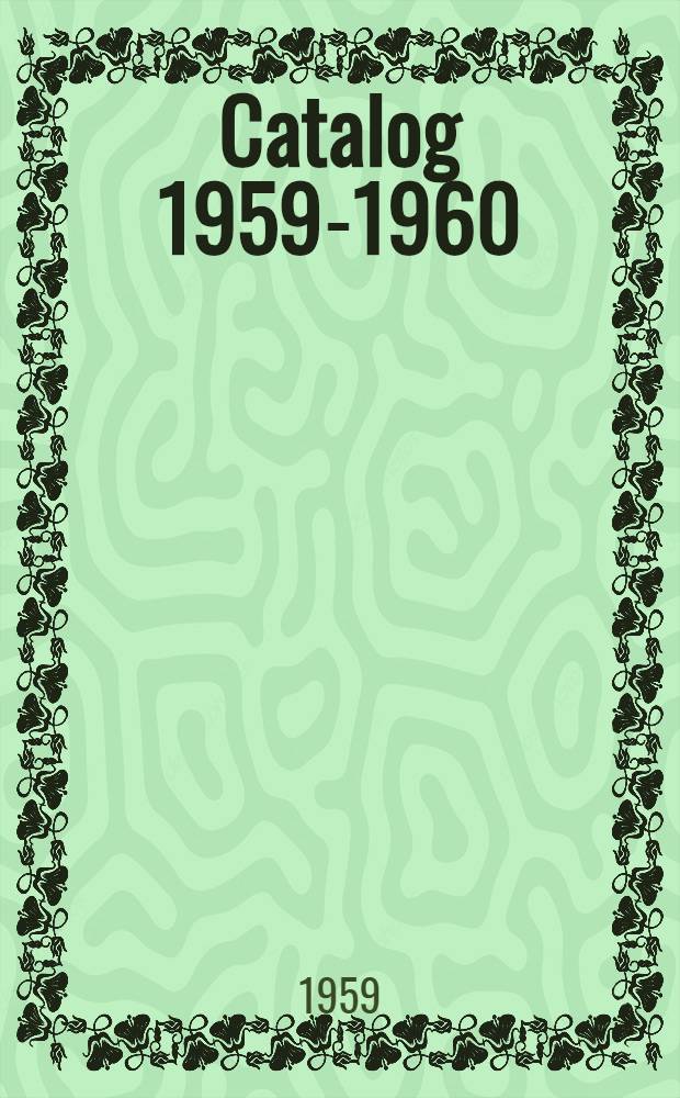 Catalog 1959-1960