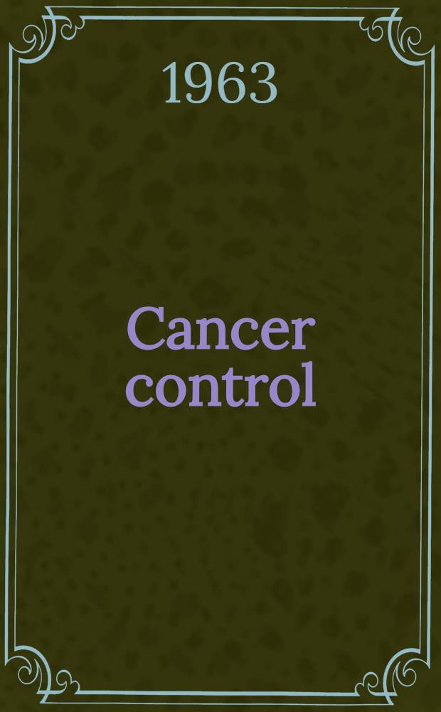 Cancer control