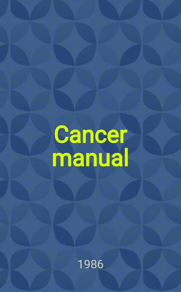 Cancer manual