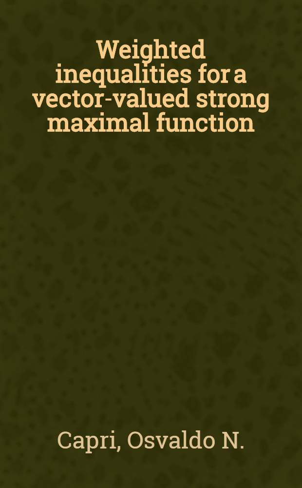 Weighted inequalities for a vector-valued strong maximal function