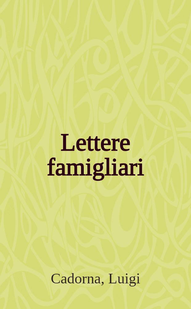 Lettere famigliari