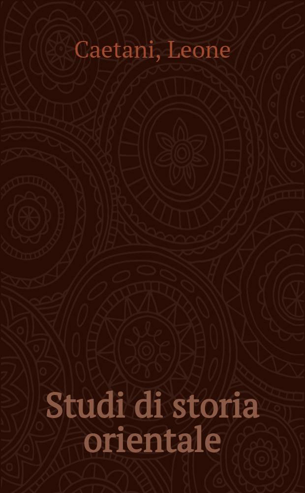 Studi di storia orientale