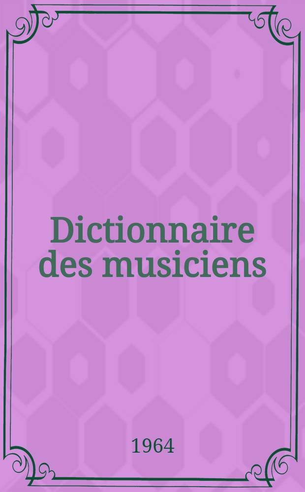 Dictionnaire des musiciens