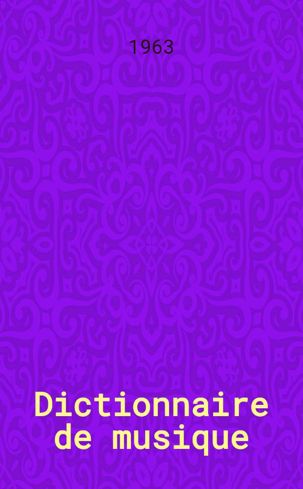 Dictionnaire de musique