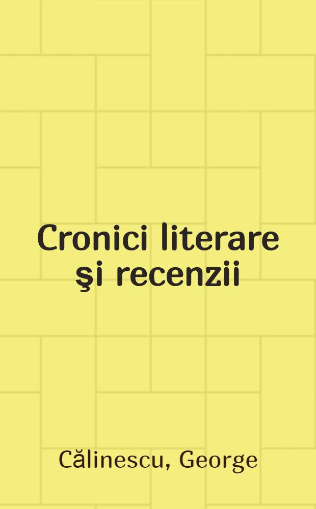 Cronici literare şi recenzii