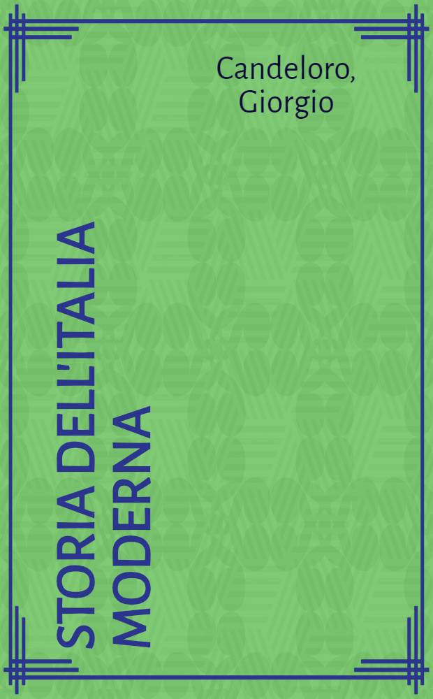 Storia dell'Italia moderna
