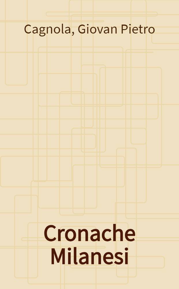Cronache Milanesi