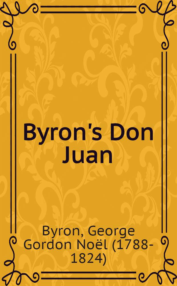 Byron's Don Juan
