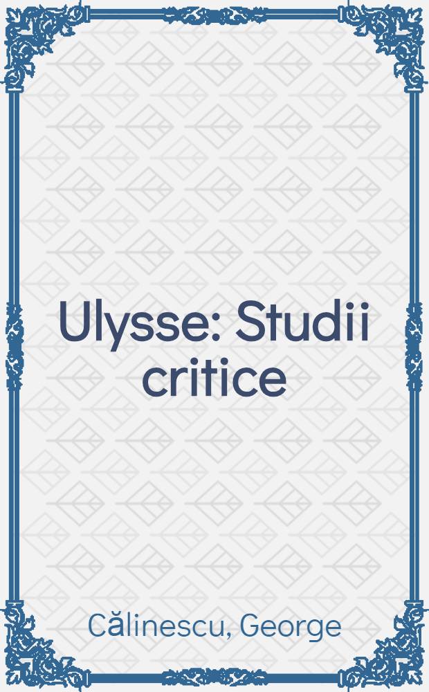 Ulysse : Studii critice