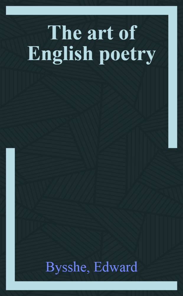 The art of English poetry