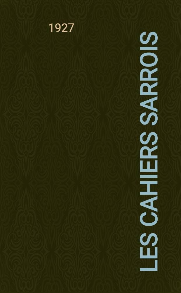Les Cahiers sarrois