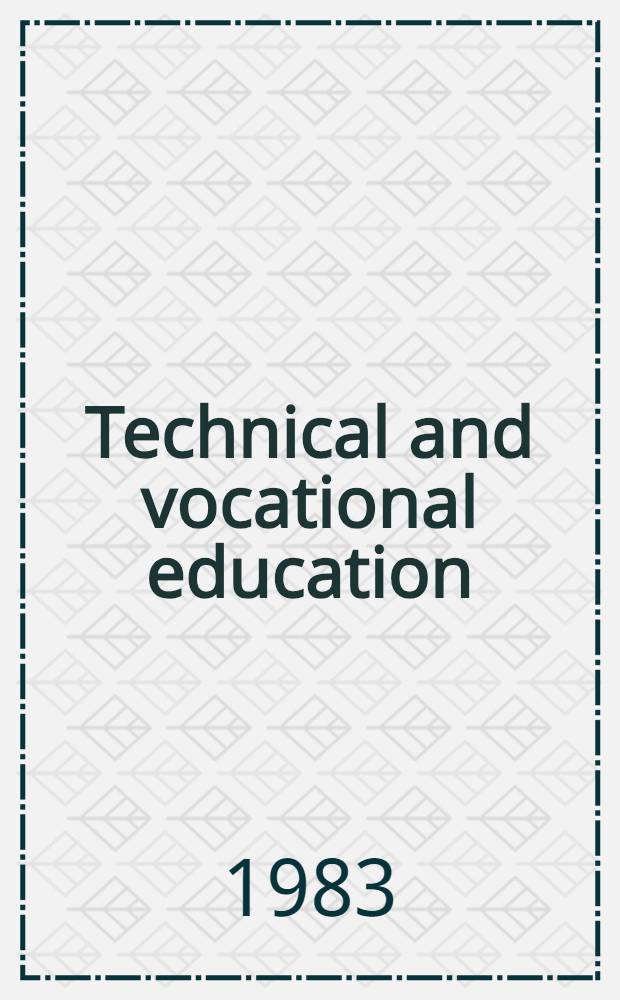 Technical and vocational education