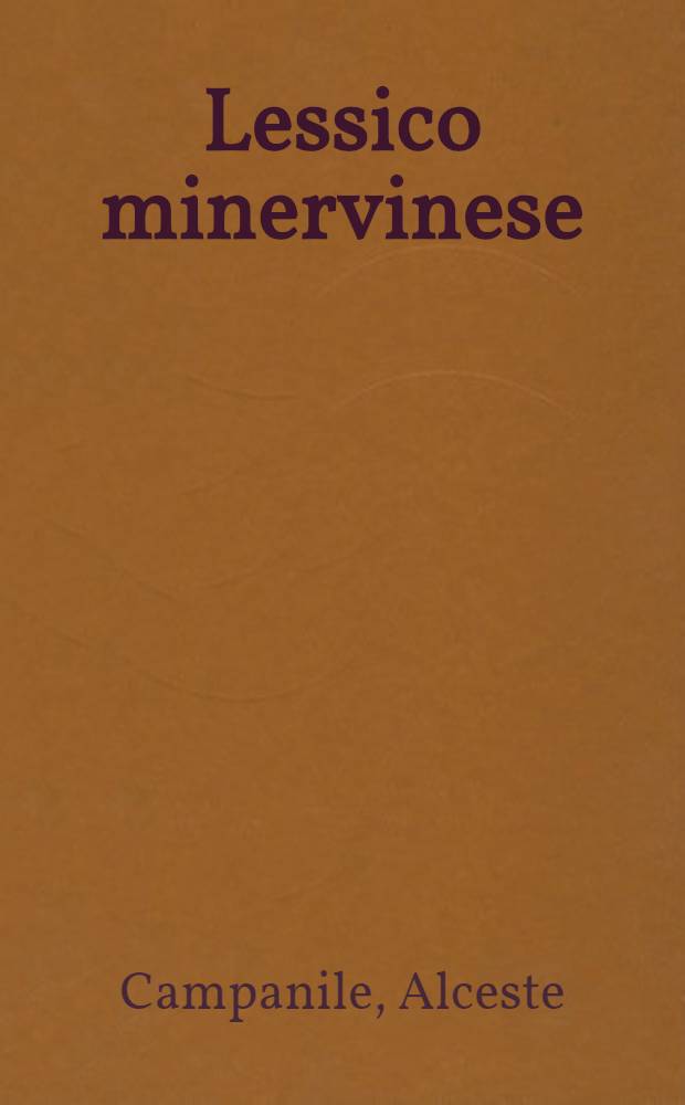 Lessico minervinese