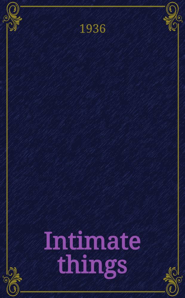 Intimate things