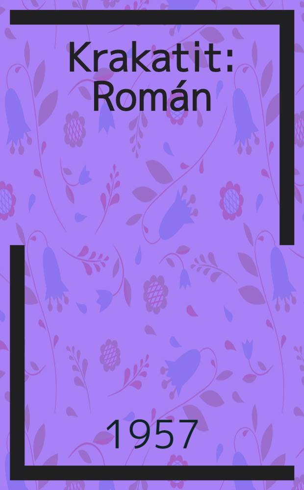 Krakatit : Román