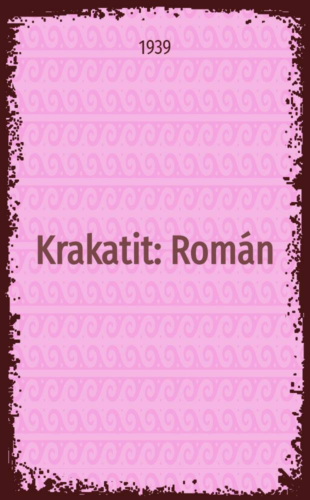 Krakatit : Román