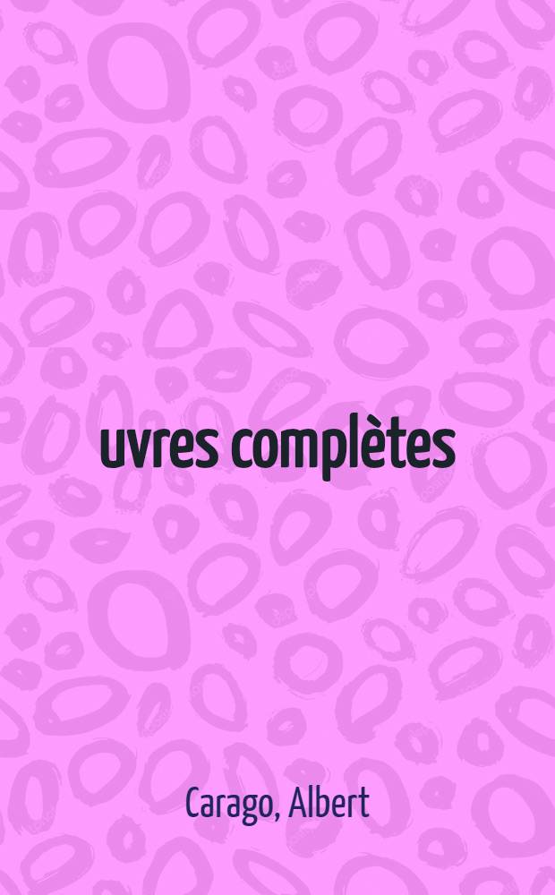 Œuvres complètes