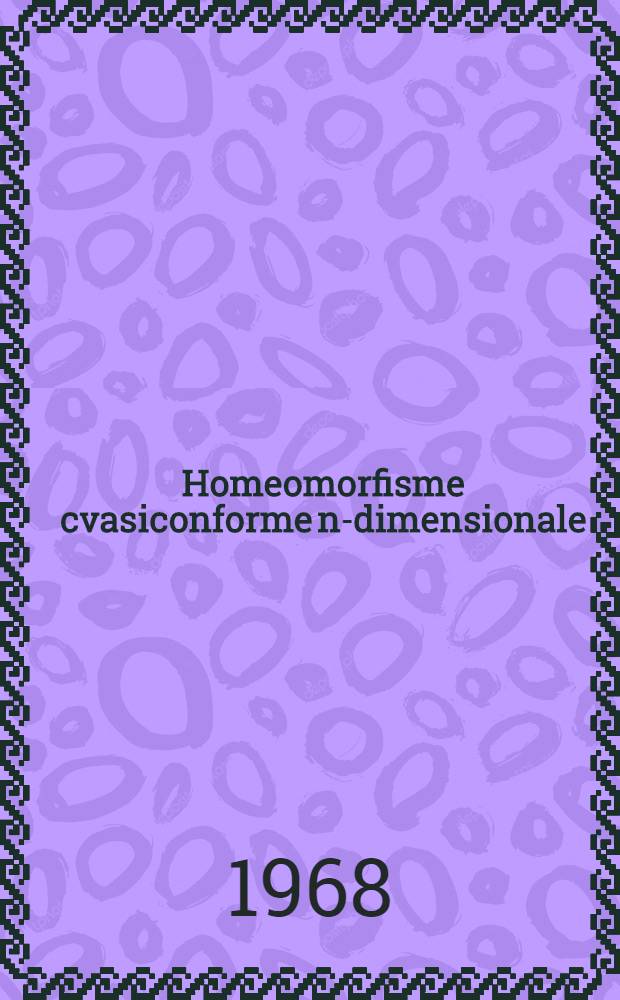 Homeomorfisme cvasiconforme n-dimensionale