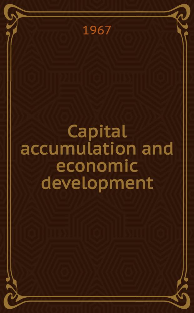 Capital accumulation and economic development