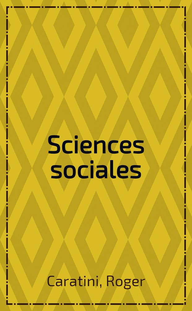 Sciences sociales