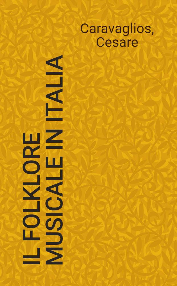 Il folklore musicale in Italia