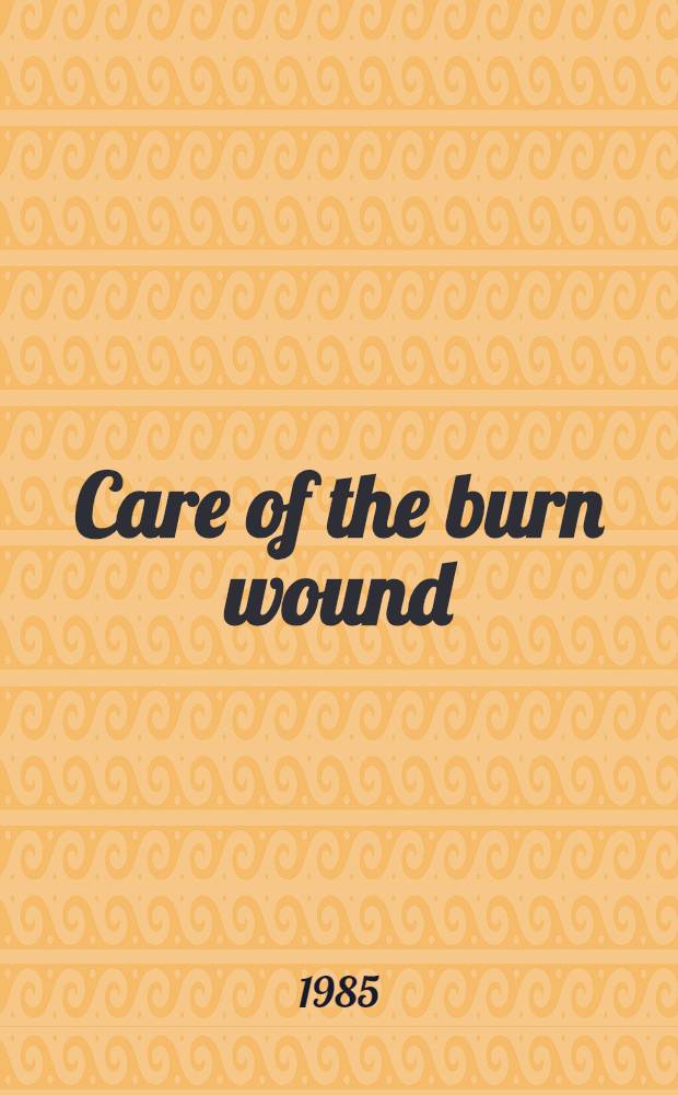 Care of the burn wound : Wound healing, grafts a. transplantation, synthetic skin substitutes