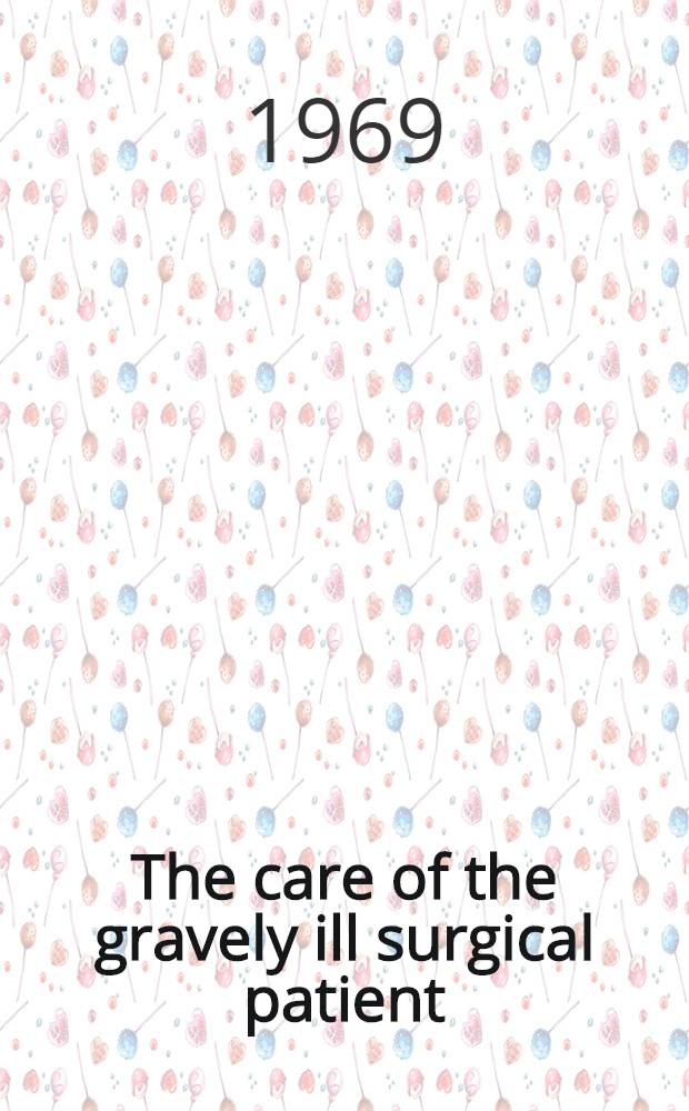 The care of the gravely ill surgical patient : Symposium