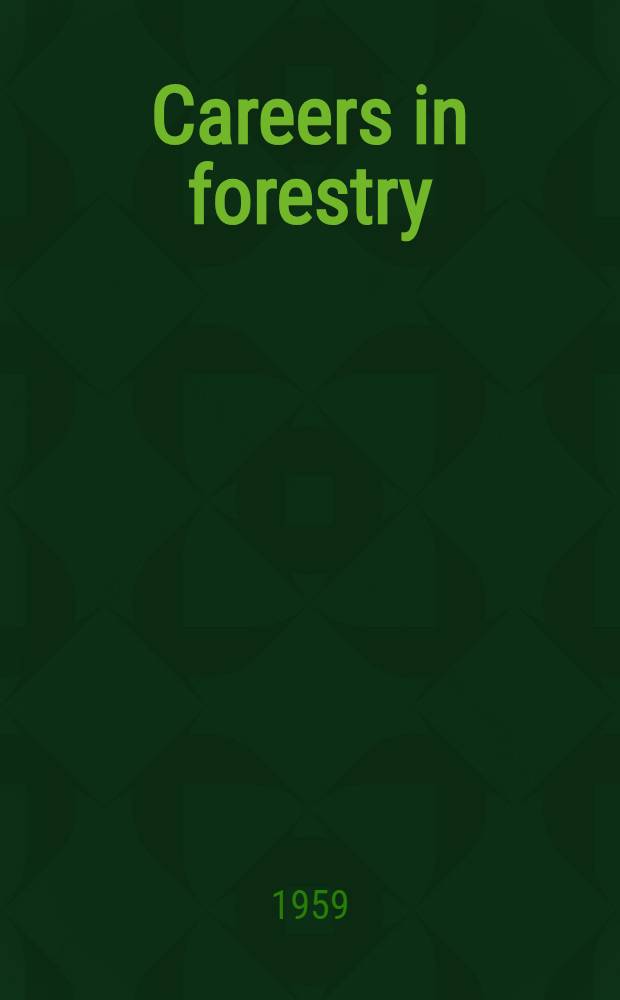 Careers in forestry
