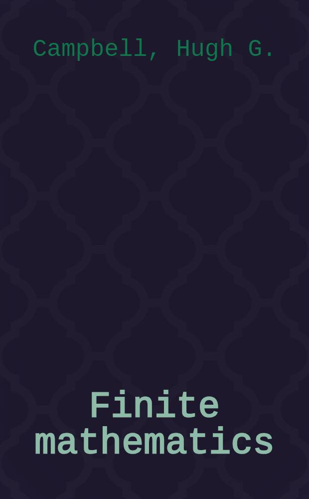 Finite mathematics
