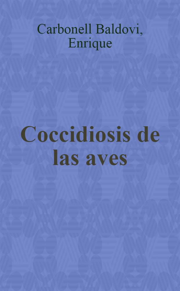 Coccidiosis de las aves