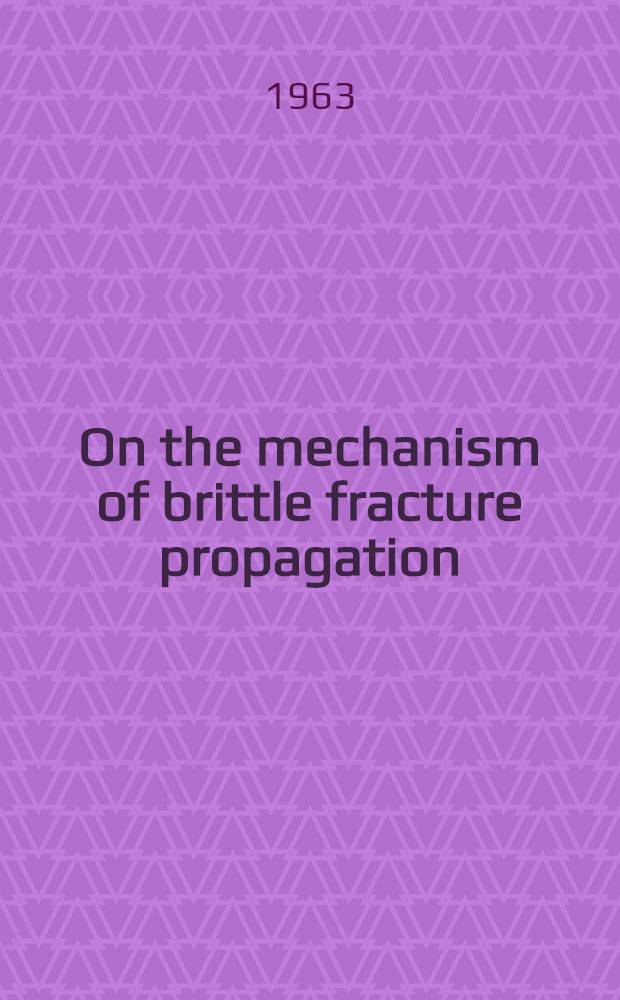 On the mechanism of brittle fracture propagation : Branching, fracture surface appearance and influence of streesswaves
