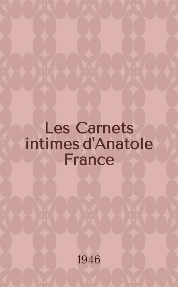 Les Carnets intimes d'Anatole France