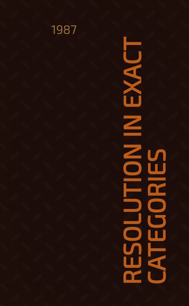 Resolution in exact categories