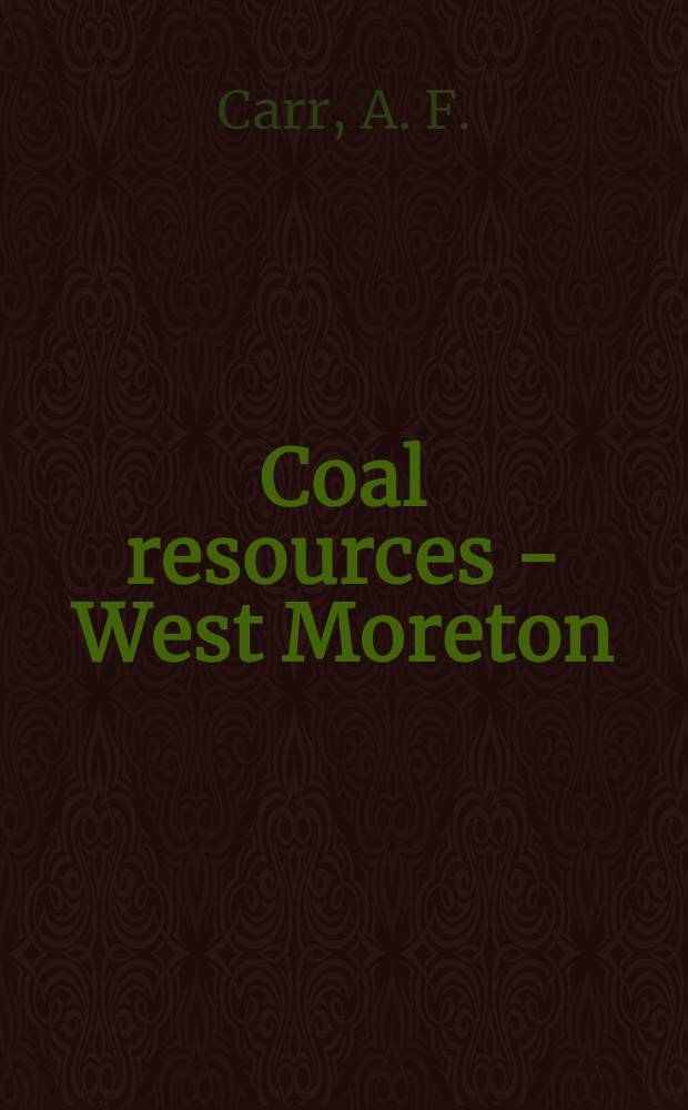 Coal resources - West Moreton (Ipswich) coalfield : Supplementary drilling P. D. T. S. Nos. 1, 2 and 3 mine areas Swanbank Lagoon